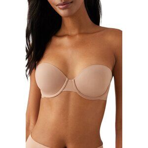 🆕WACOAL Comfort First Strapless Convertible Underwire Bra 36DD Beige #854339